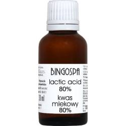 BINGOSPA Kwas mlekowy 80% ( zachować środki ostrożności, ostrzeżenia na etykiecie i Kch) 30ml